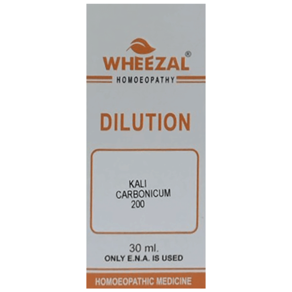 Wheezal Kali Carbonicum Dilution 200 bottle of 30 ml Dilution