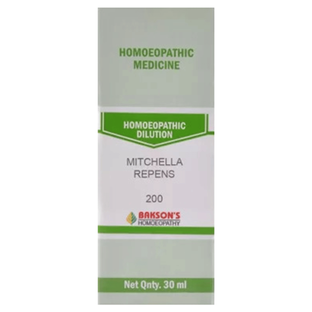 Bakson's Homeopathy Mitchella Repens Dilution 200 bottle of 30 ml Dilution