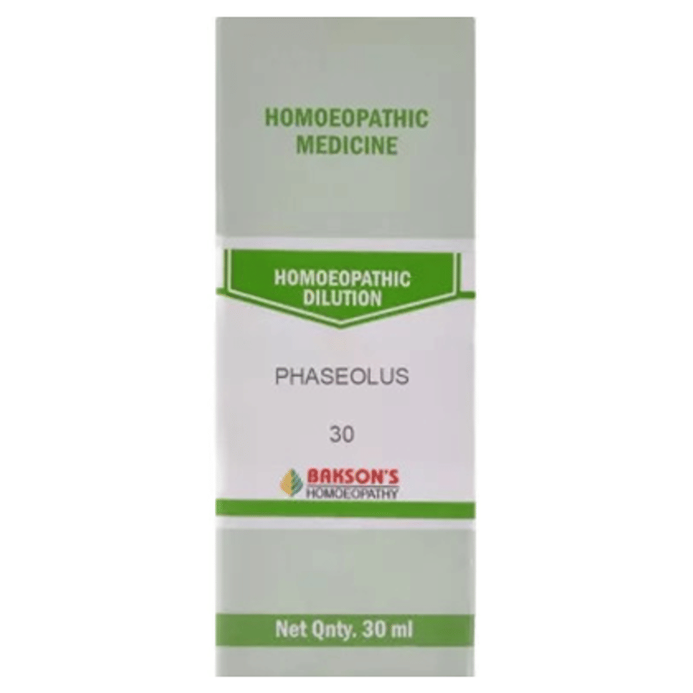 Bakson's Homeopathy Phaseolus Dilution 30 bottle of 30 ml Dilution Bakson's Homeopathy Phaseolus Dilution 30 bottle of 30 ml Dilution