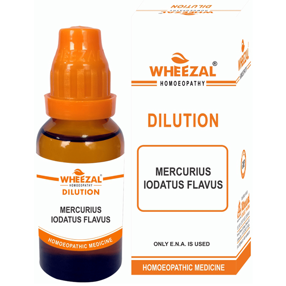 Wheezal Mercurius Iodatus Flavus Dilution 10M bottle of 30 ml Dilution