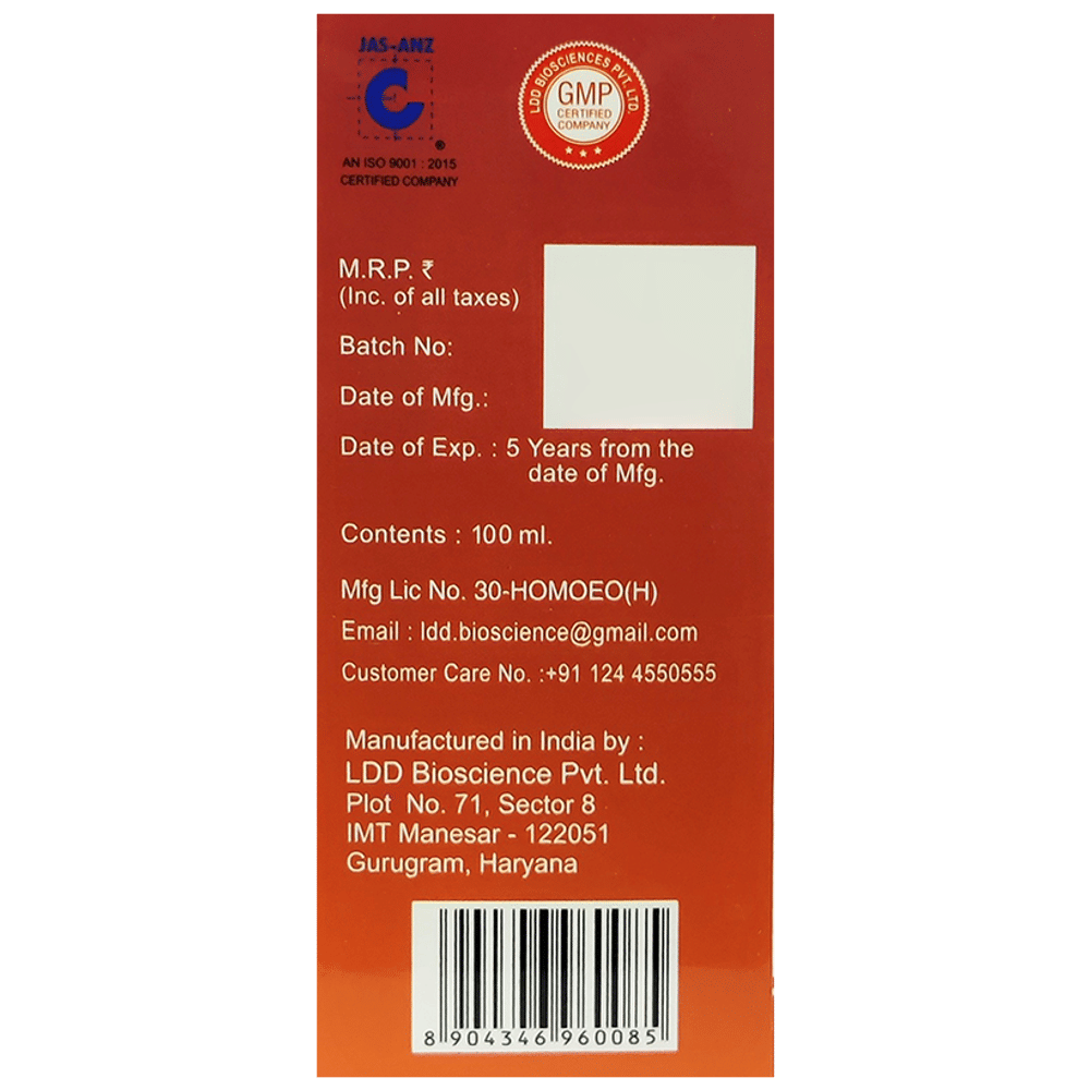 LDD Bioscience Asthakure Syrup bottle of 100 ml Syrup