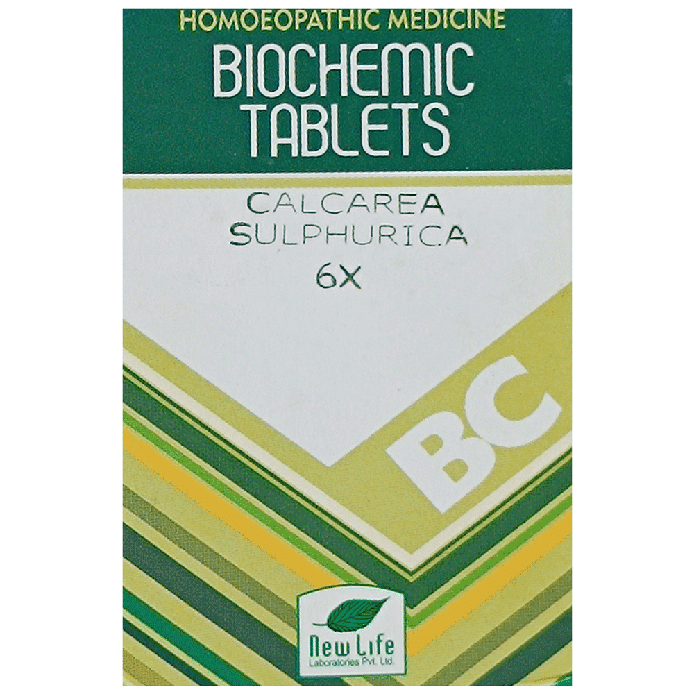 New Life Calcarea Sulphurica Biochemic Tablet 6X bottle of 25 gm Biochemic Tablet