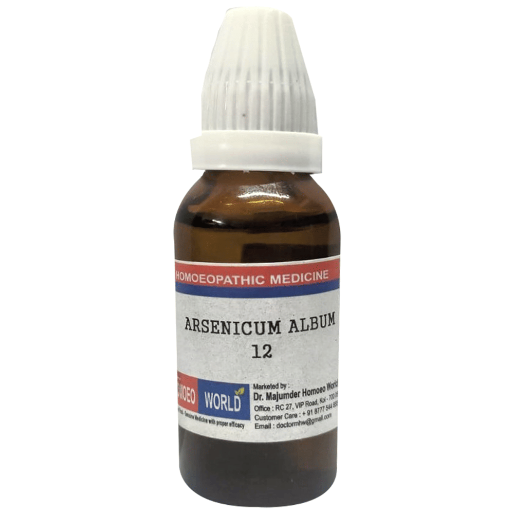 Dr. Majumder Homeo World Arsenicum Album Dilution 12 (30ml Each) box of 1 Bottle