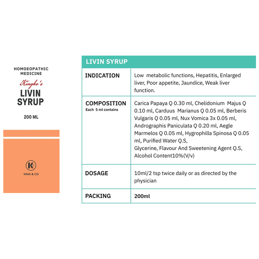 Kingko's Livin Syrup bottle of 200 ml Syrup Kingko's Livin Syrup bottle of 200 ml Syrup