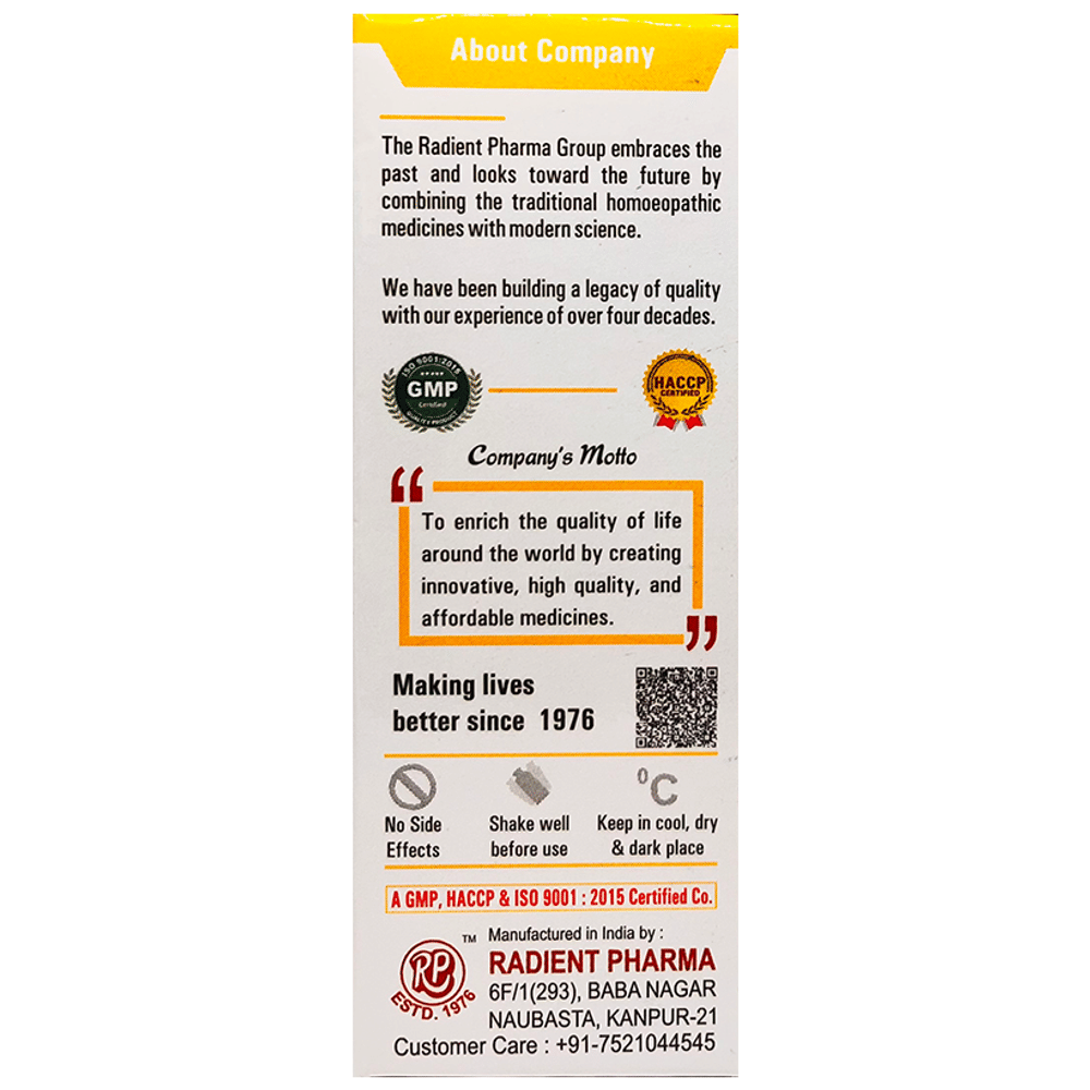 Radient #08 Slip Disc Drops bottle of 30 ml Oral Drops