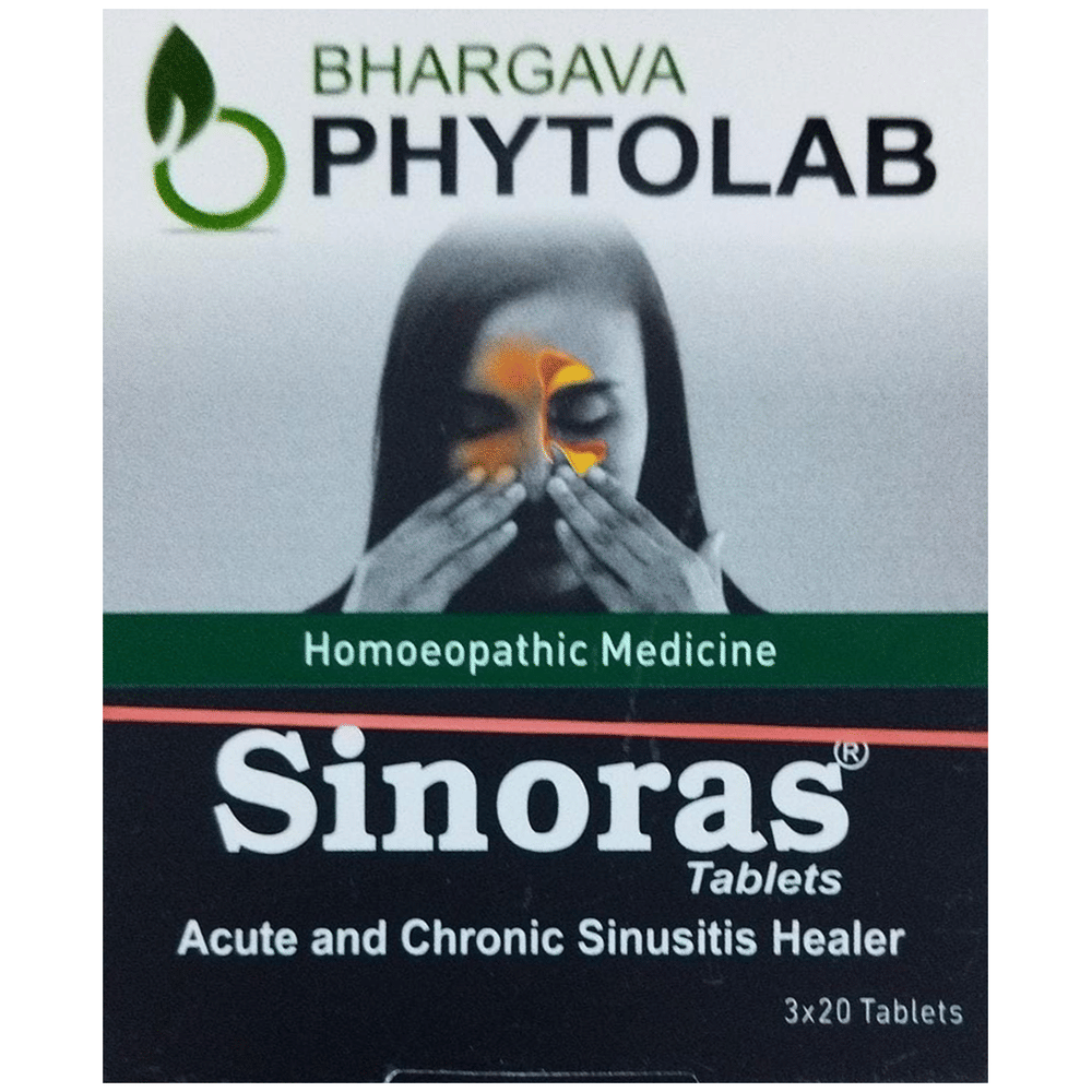 Bhargava Sinoras Tablet bottle of 60 tablets