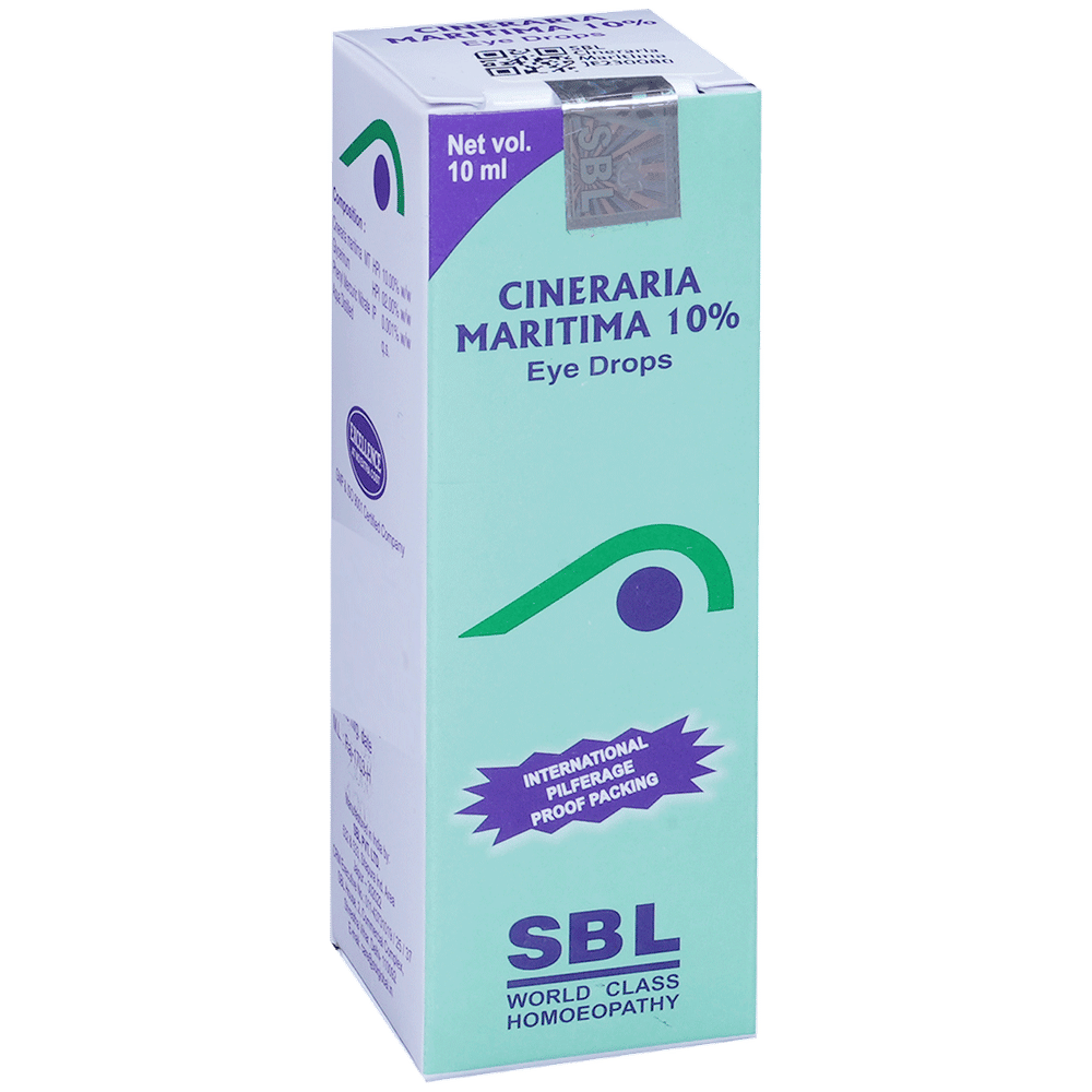 SBL Cineraria Maritima 10% Eye Drop | For Clouding of Vision, Haziness & Eye Care bottle of 10 ml Eye Drop