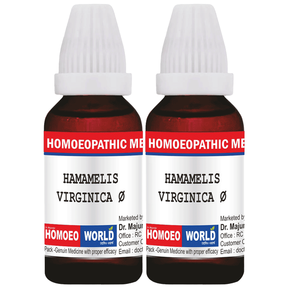 Dr. Majumder Homeo World Hamamelis Virginica Mother Tincture (30ml Each) Q combo pack of 2 bottles