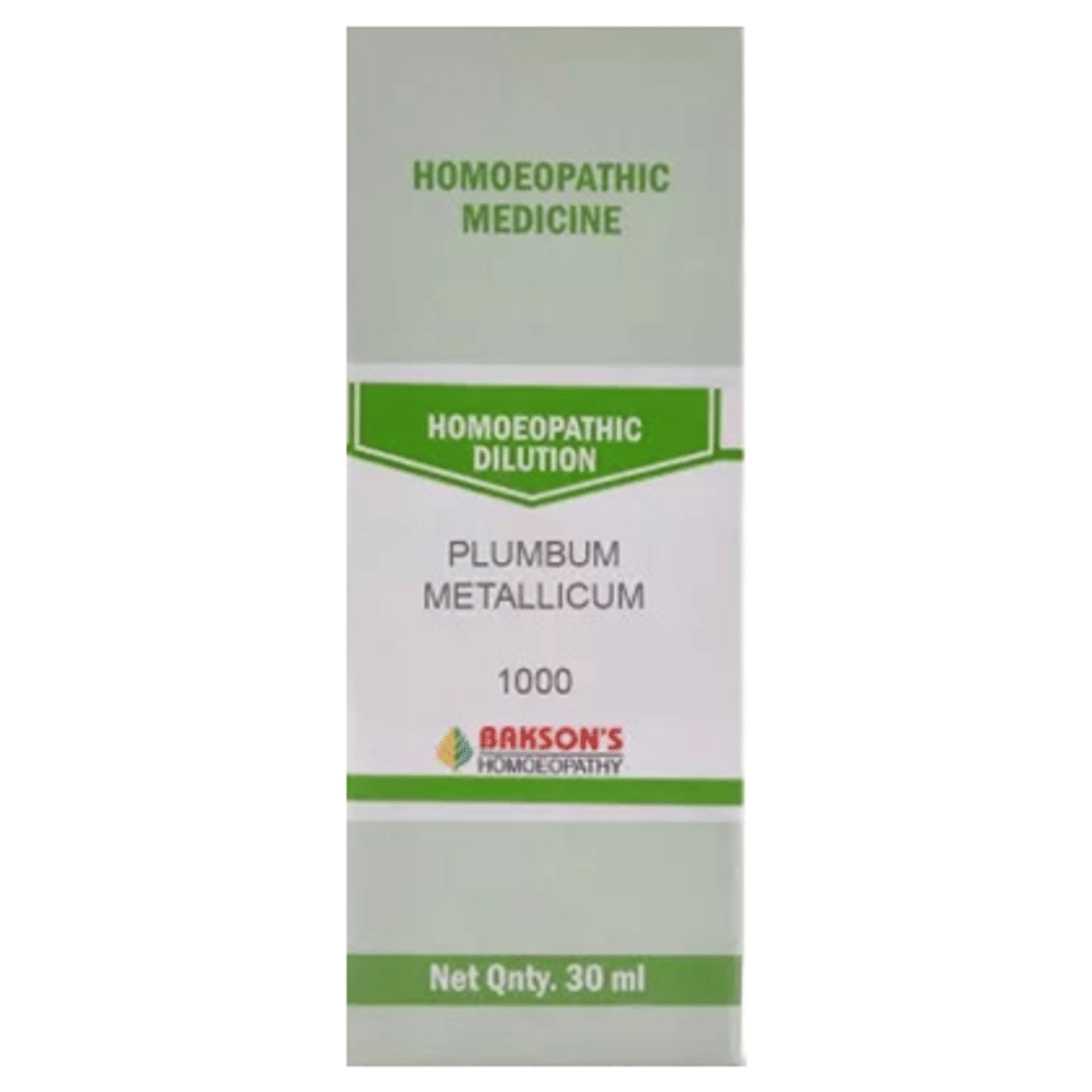 Bakson's Homeopathy Plumbum Metallicum Dilution 1000 CH bottle of 30 ml Dilution
