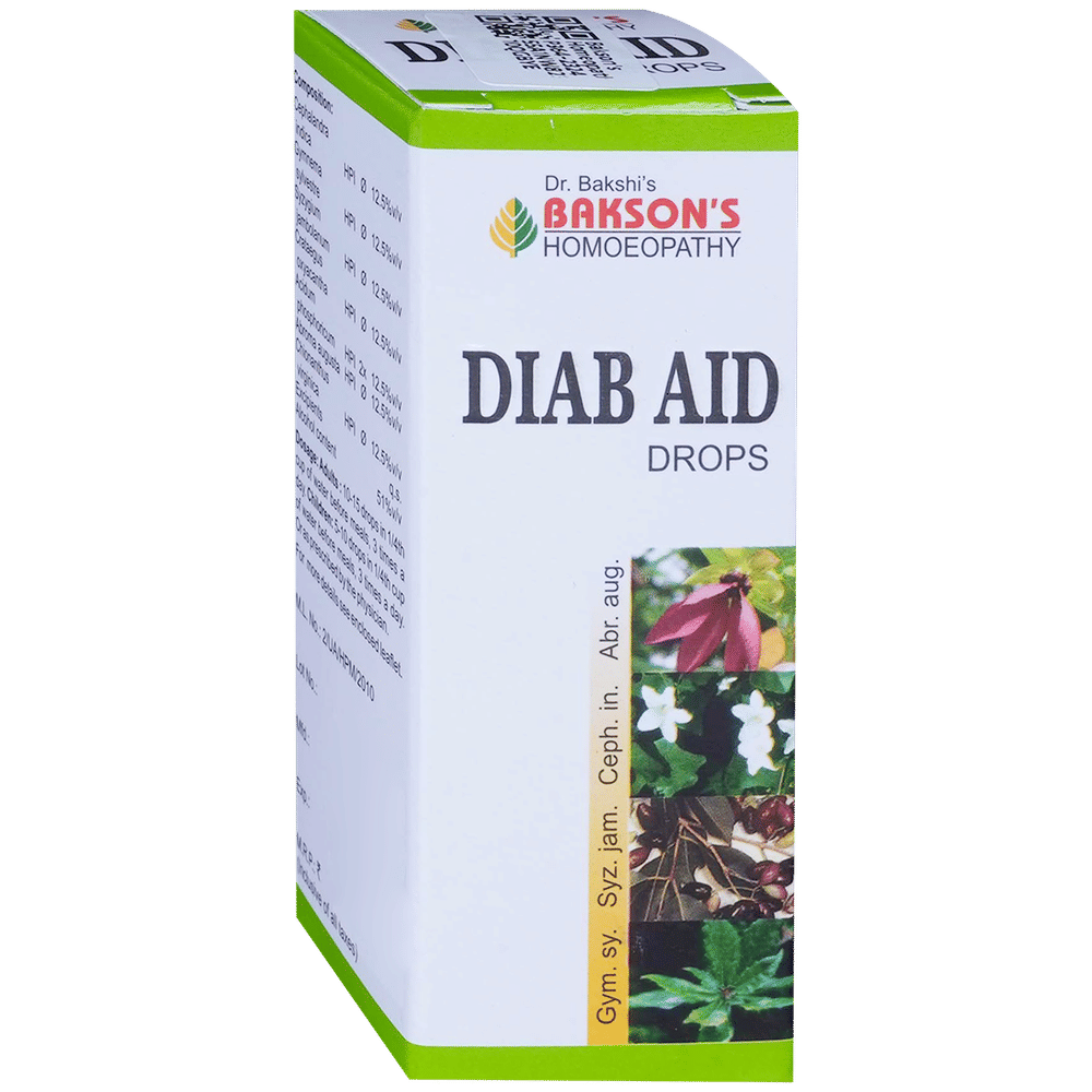 Bakson's Homeopathy Diab Aid Drop bottle of 30 ml Drop Bakson's Homeopathy Diab Aid Drop bottle of 30 ml Drop