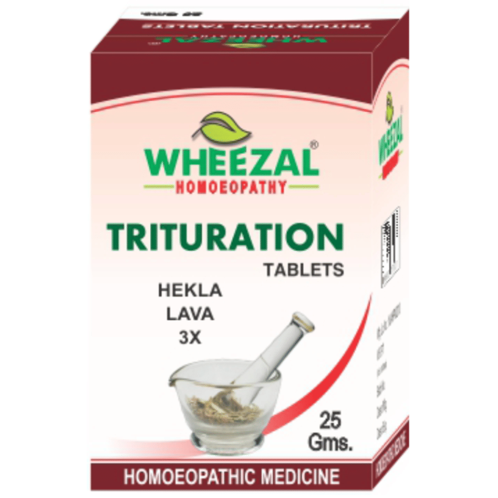 Wheezal Hekla Lava Trituration Tablet 3X bottle of 25 gm Trituration Tablet Wheezal Hekla Lava Trituration Tablet 3X bottle of 25 gm Trituration Tablet
