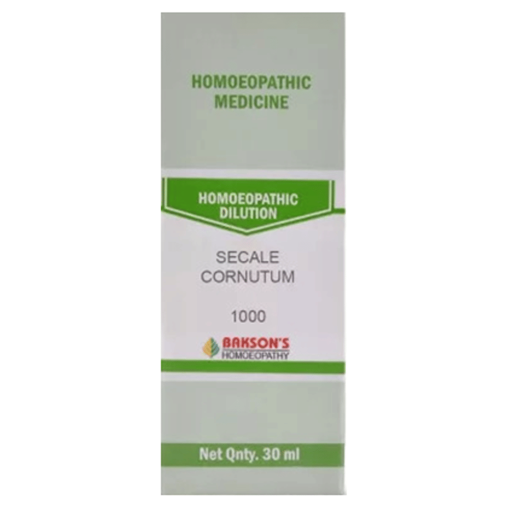Bakson's Homeopathy Secale Cornutum Dilution 1000 CH bottle of 30 ml Dilution
