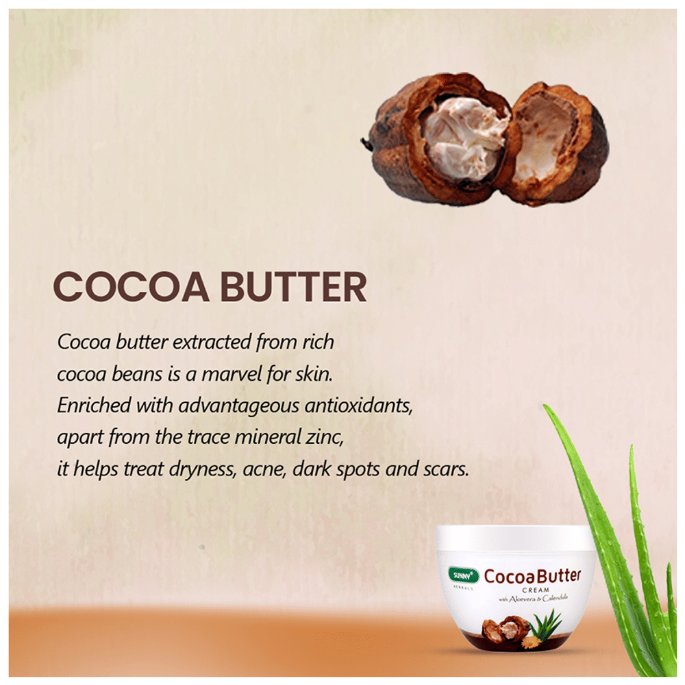 Sunny Herbals Cocoa Butter Cream jar of 125 gm Cream Sunny Herbals Cocoa Butter Cream jar of 125 gm Cream