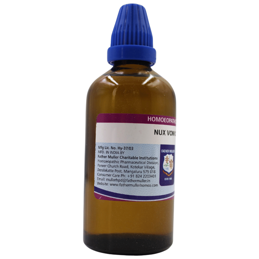 Father Muller Nux Vomica Drop 200C bottle of 100 ml Oral Drops Father Muller Nux Vomica Drop 200C bottle of 100 ml Oral Drops