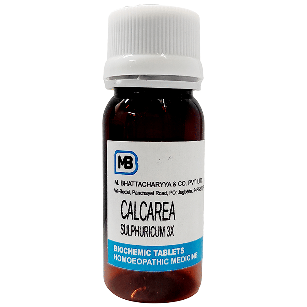 MB Calcarea Sulphuricum Tablet 3X bottle of 25 gm Tablet MB Calcarea Sulphuricum Tablet 3X bottle of 25 gm Tablet