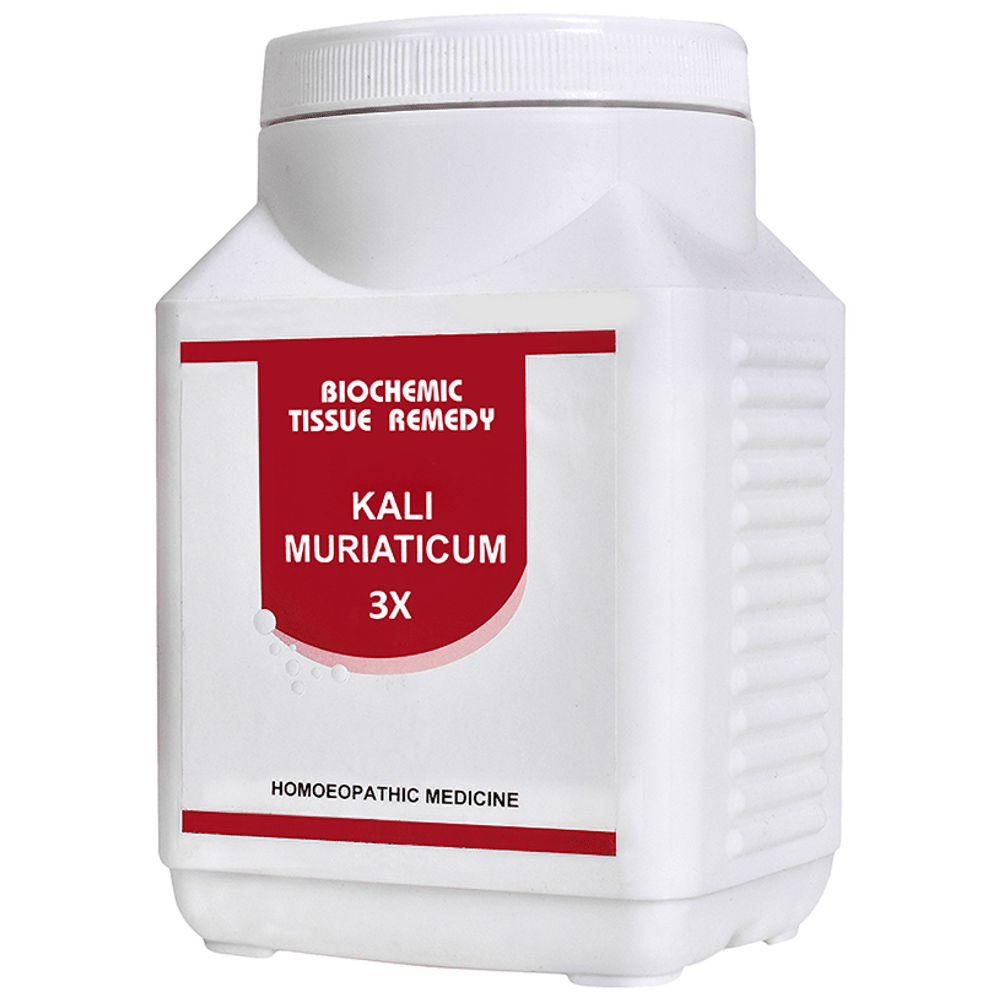 Bakson's Homeopathy Kali Muriaticum Biochemic Tablet 3X bottle of 4500 biochemic tablets