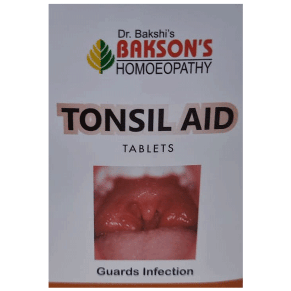Bakson's Homeopathy Tonsil Aid Tablet bottle of 41 gm Tablet