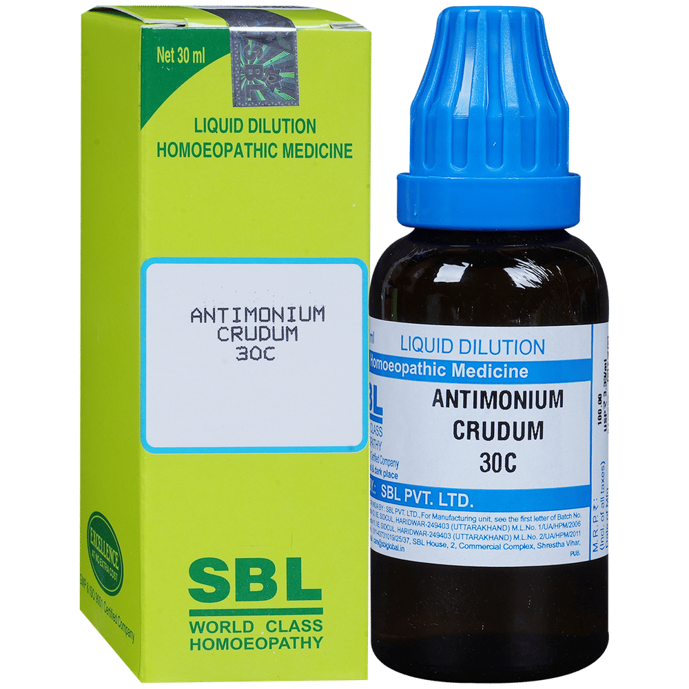 SBL Antimonium Crudum Dilution 30 CH bottle of 30 ml Dilution