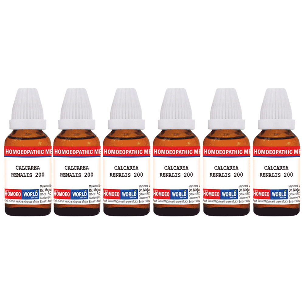 Dr. Majumder Homeo World Calcarea Renalis Dilution(30ml Each) 200 CH combo pack of 6 Packs