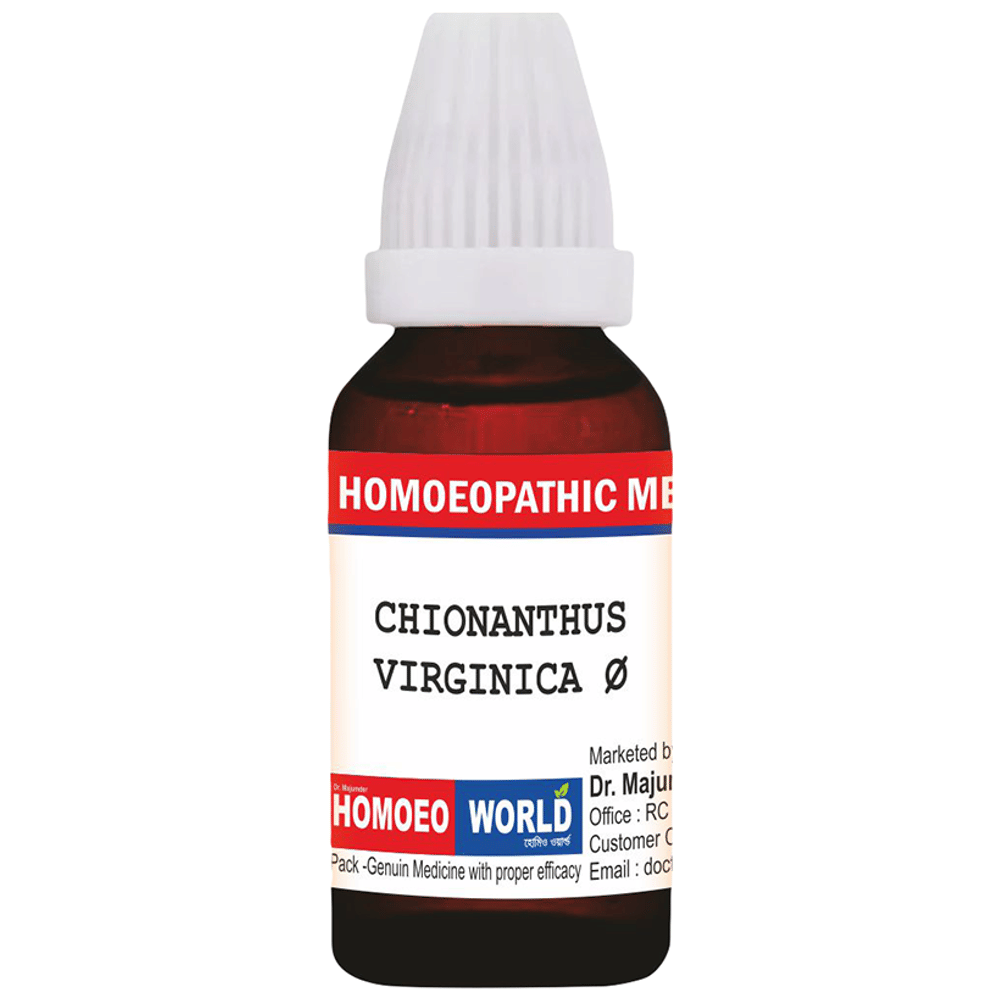 Dr. Majumder Homeo World Chionanthus Virginica Mother Tincture (30ml Each) Q box of 1 Bottle