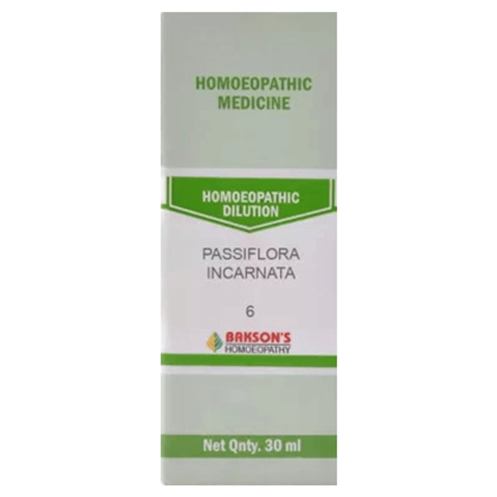 Bakson's Homeopathy Passiflora Incarnata Dilution 6 bottle of 30 ml Dilution