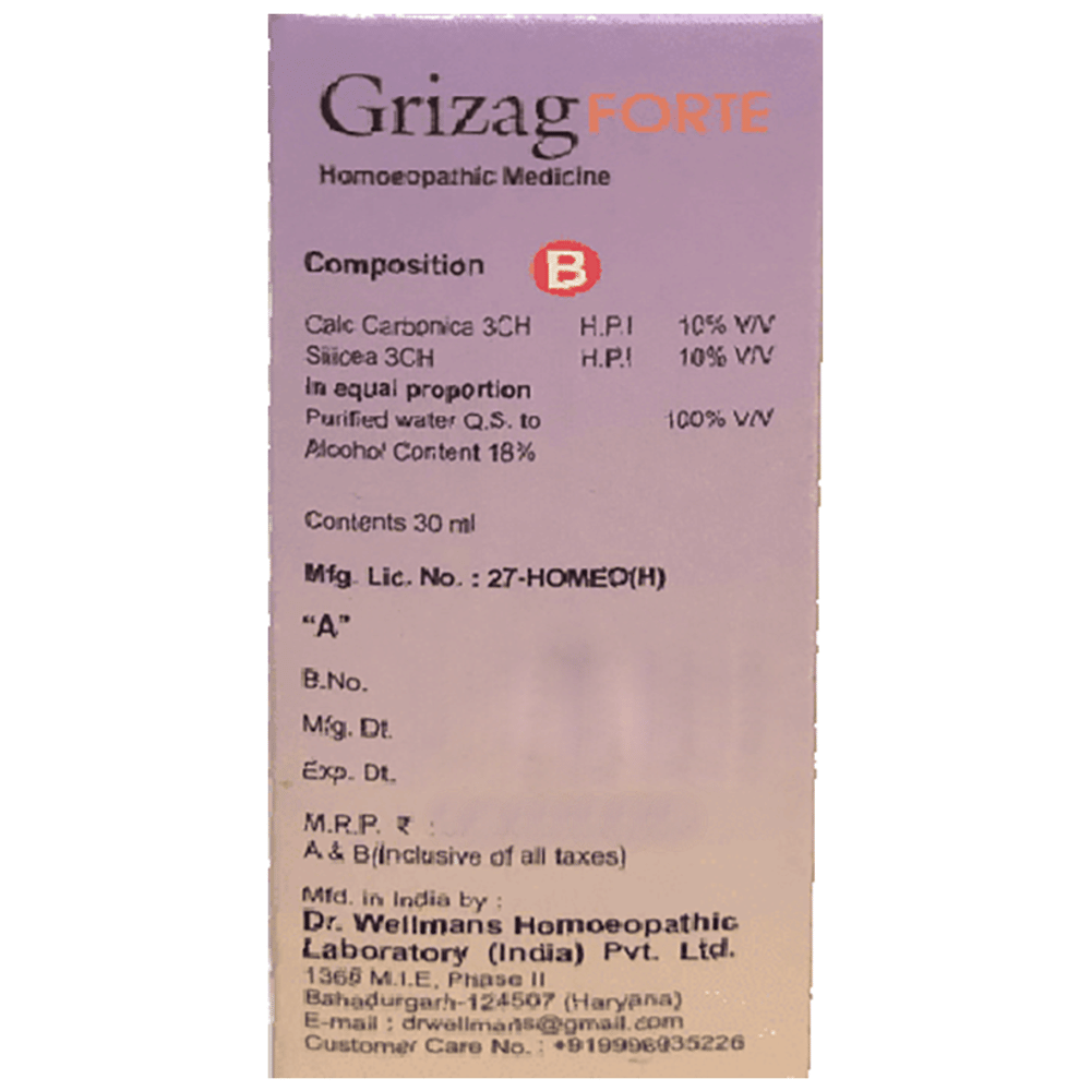 Dr. Wellmans Grizag Forte Kit box of 1 Kit