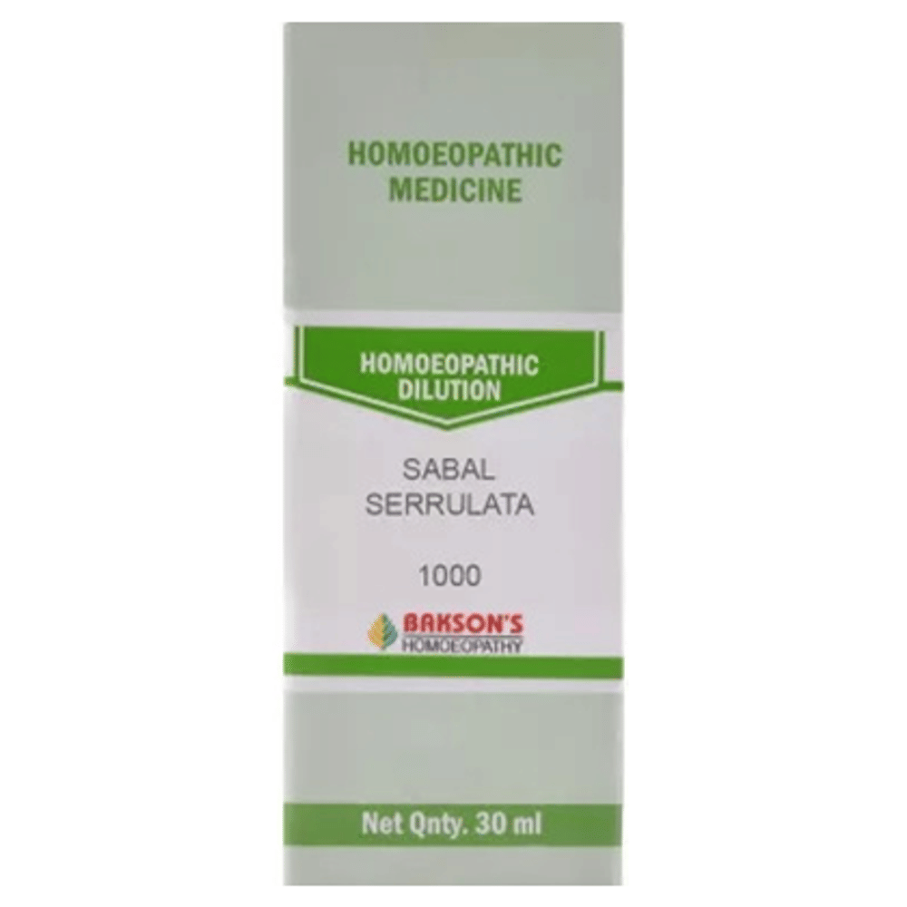 Bakson's Homeopathy Sabal Serrulata Dilution 1000 CH bottle of 30 ml Dilution
