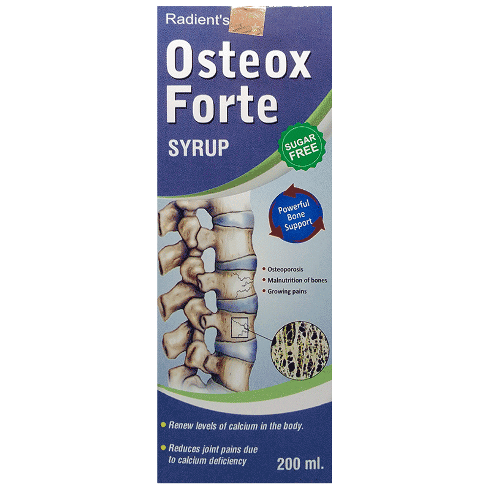 Radient Osteox Forte Syrup Sugar Free bottle of 200 ml Syrup