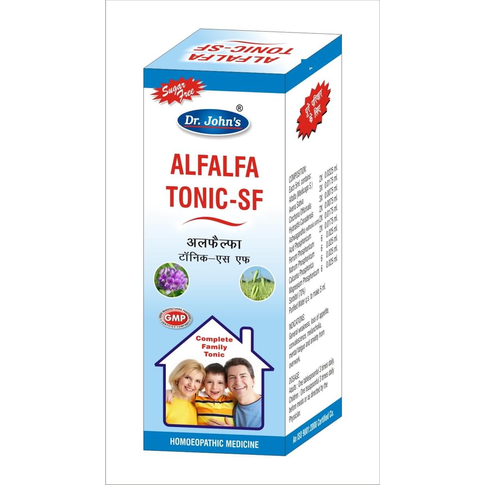 Dr. Johns Alfalfa Tonic-SF Sugar Free bottle of 120 ml Tonic