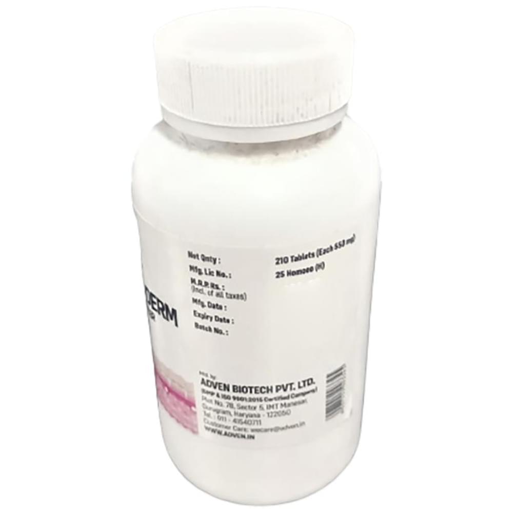 Adven Homoeo Derm Tablet bottle of 210 tablets