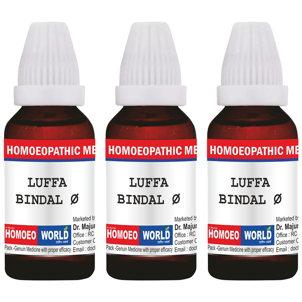 Dr. Majumder Homeo World Luffa Bindal Mother Tincture (30ml Each) Q combo pack of 3 bottles