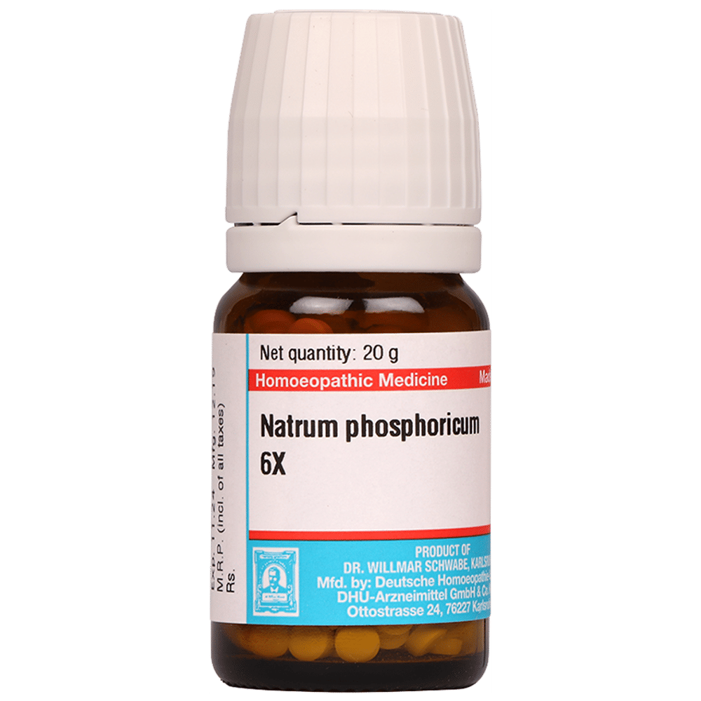 Dr Willmar Schwabe Germany Natrum Phosphoricum Biochemic Tablet 6X bottle of 20 gm Biochemic Tablet