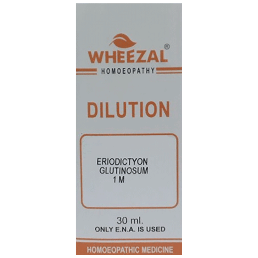 Wheezal Eriodictyon Glutinosum Dilution 1M bottle of 30 ml Dilution Wheezal Eriodictyon Glutinosum Dilution 1M bottle of 30 ml Dilution