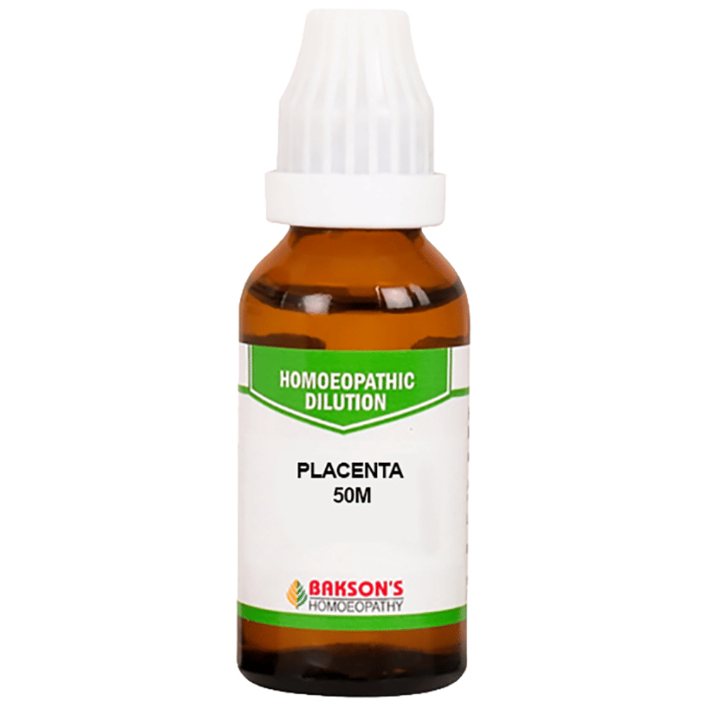 Bakson's Homeopathy Placenta Dilution 50M bottle of 30 ml Dilution Bakson's Homeopathy Placenta Dilution 50M bottle of 30 ml Dilution