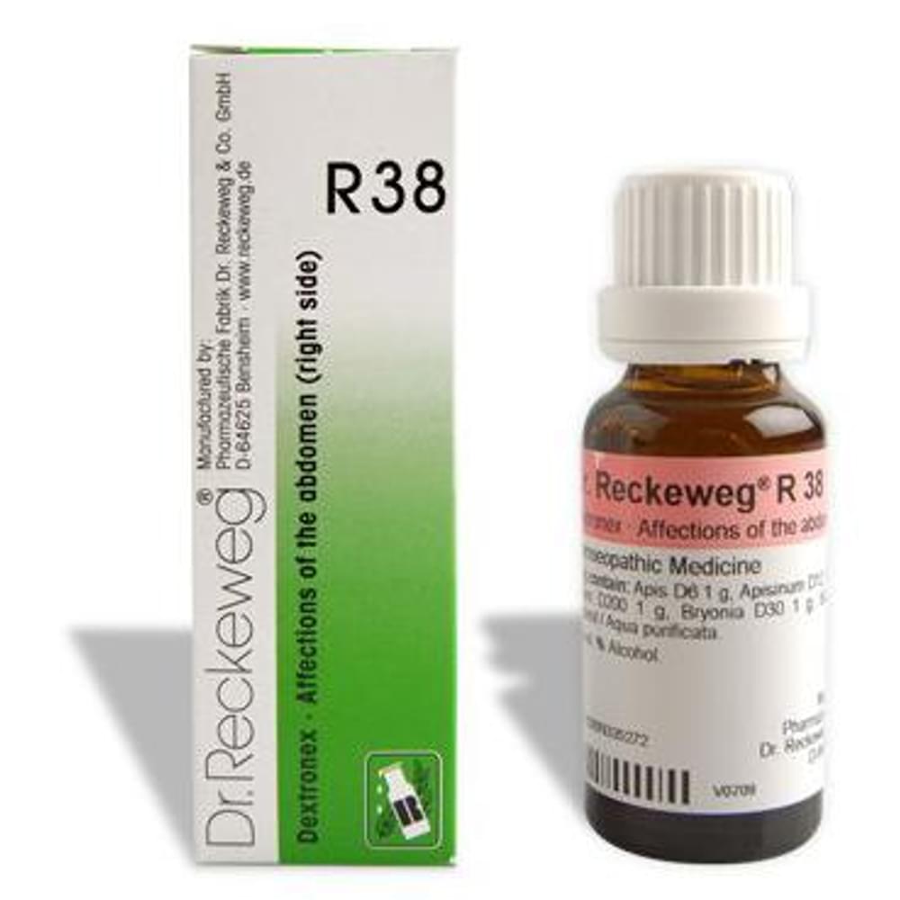 Dr. Reckeweg R38 Affections OF The Abdomen Right Side Drop bottle of 22 ml Drop