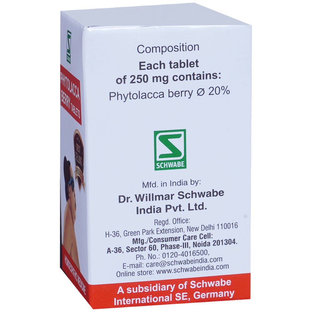 Dr Willmar Schwabe India Phytolacca Berry Tablet (4 in 1 Combo Pack) Tablet bottle of 80 gm Tablet