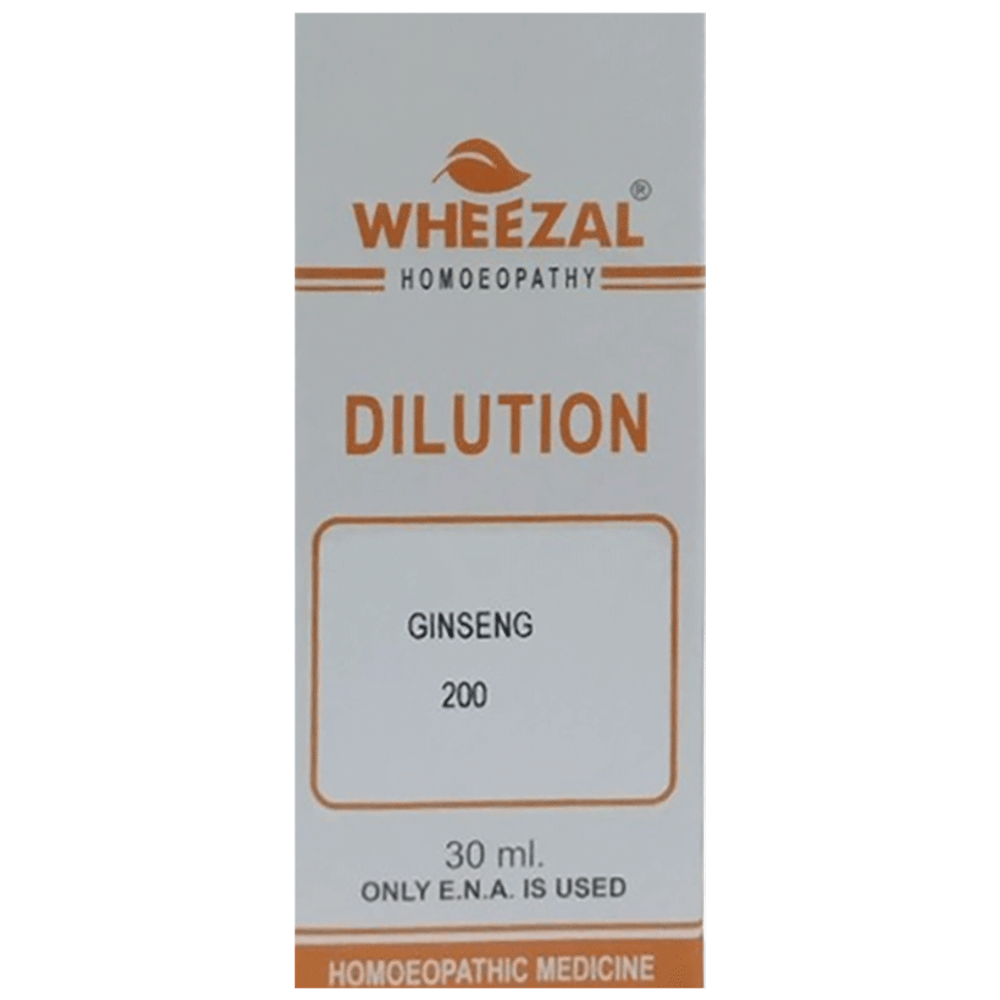 Wheezal Ginseng Dilution 200 bottle of 30 ml Dilution