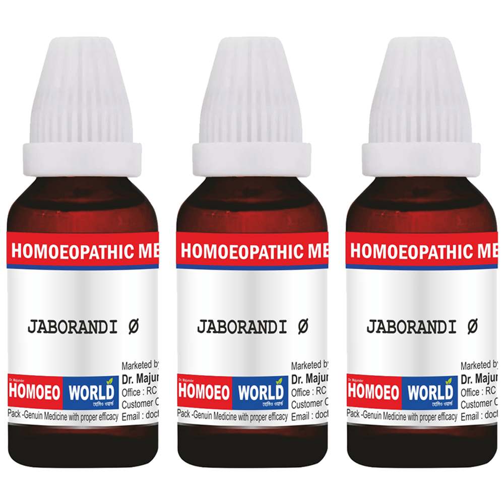 Dr. Majumder Homeo World Jaborandi Mother Tincture (30ml Each) Q combo pack of 3 bottles