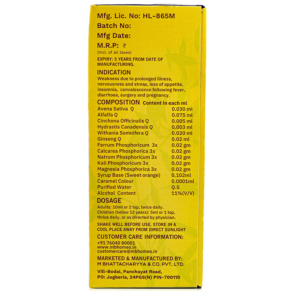 MB Happy Boost Alfalfa Tonic with Ginseng bottle of 200 ml Tonic