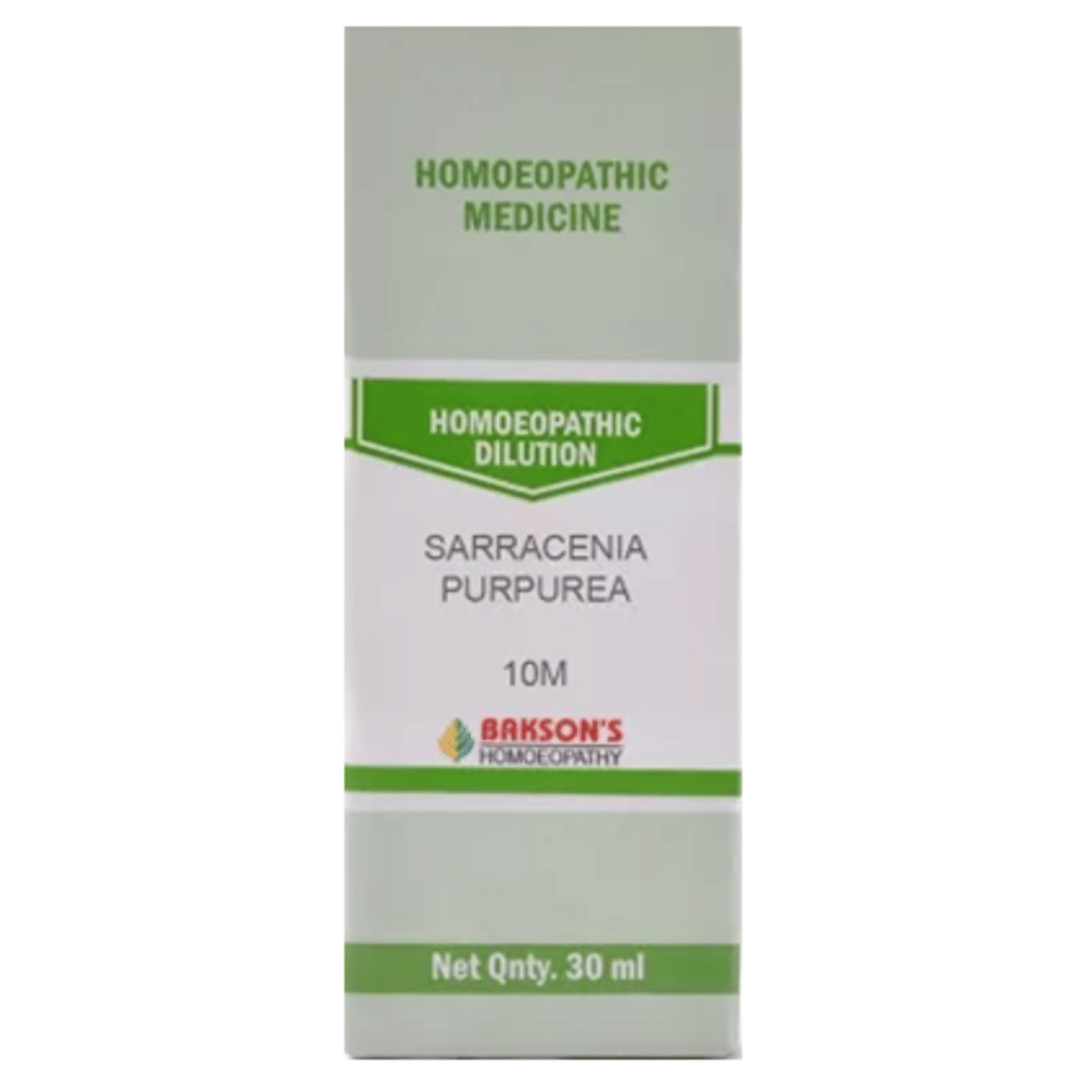 Bakson's Homeopathy Sarracenia Purpurea Dilution 10M bottle of 30 ml Dilution