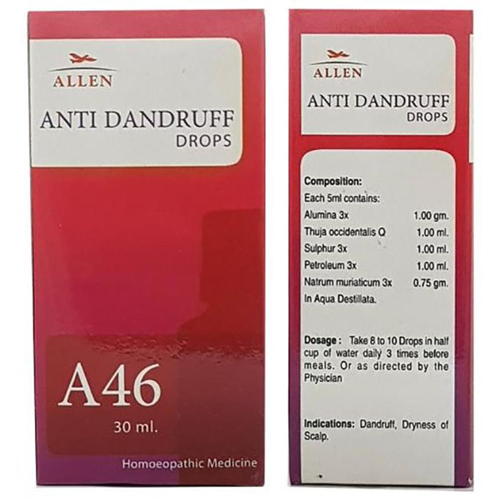 Allen A46 Anti Dandruff Drop bottle of 30 ml Drop Allen A46 Anti Dandruff Drop bottle of 30 ml Drop