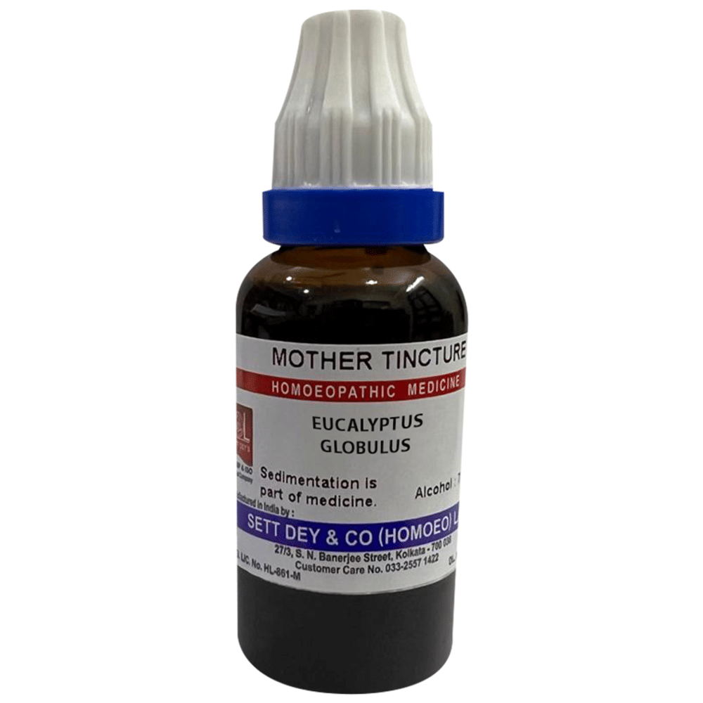 Sett Dey Eucalyptus Globulus Mother Tincture bottle of 30 ml Mother Tincture Sett Dey Eucalyptus Globulus Mother Tincture bottle of 30 ml Mother Tincture