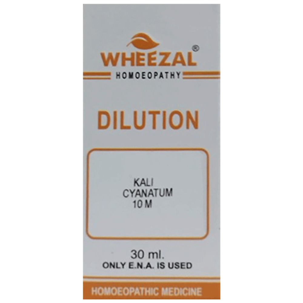 Wheezal Kali Cyanatum Dilution 10M bottle of 30 ml Dilution