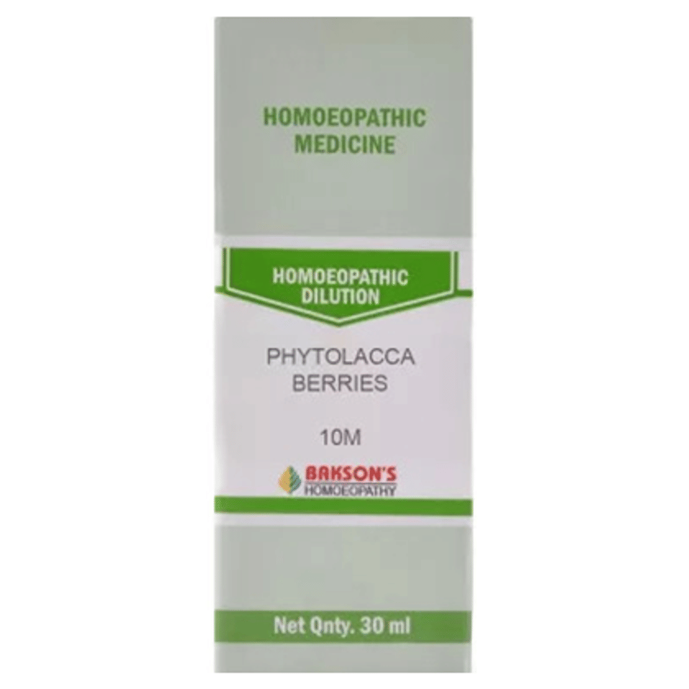 Bakson's Homeopathy Phytolacca Berries Dilution 10M bottle of 30 ml Dilution