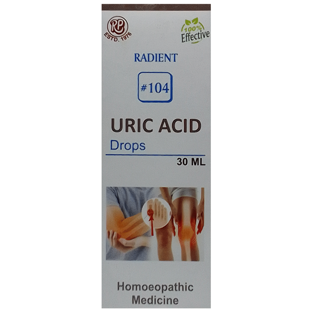 Radient #104 Uric Acid Drops bottle of 30 ml Oral Drops