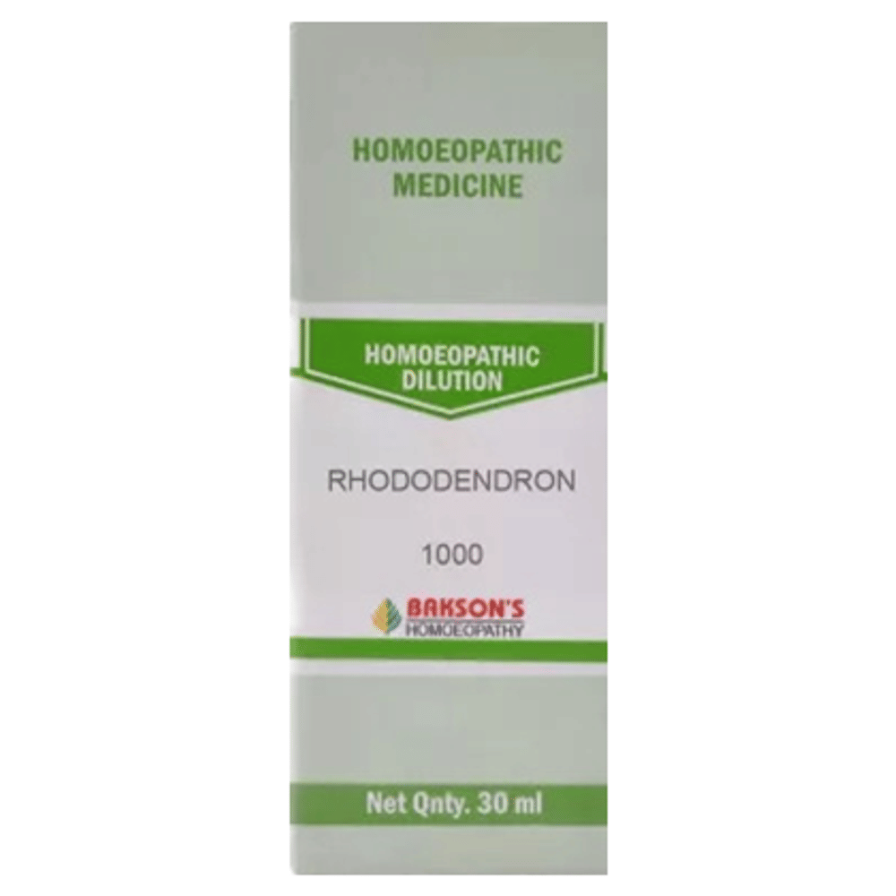 Bakson's Homeopathy Rhododendron Dilution 1000 CH bottle of 30 ml Dilution Bakson's Homeopathy Rhododendron Dilution 1000 CH bottle of 30 ml Dilution