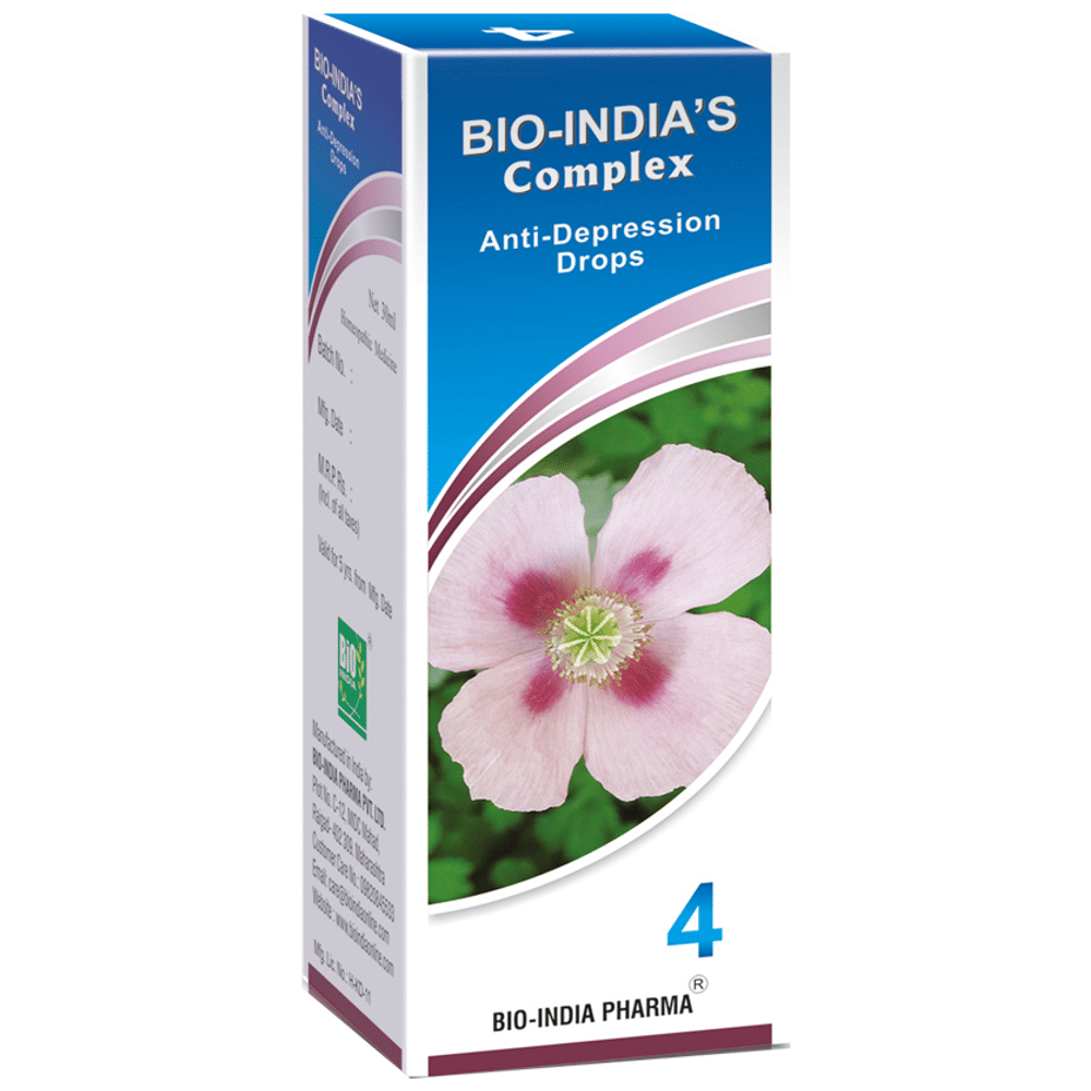 Bio India Complex 4 Anti-Depression Drop bottle of 30 ml Drop