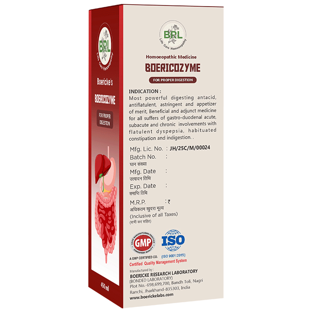BRL Boericozyme Syrup bottle of 450 ml Syrup