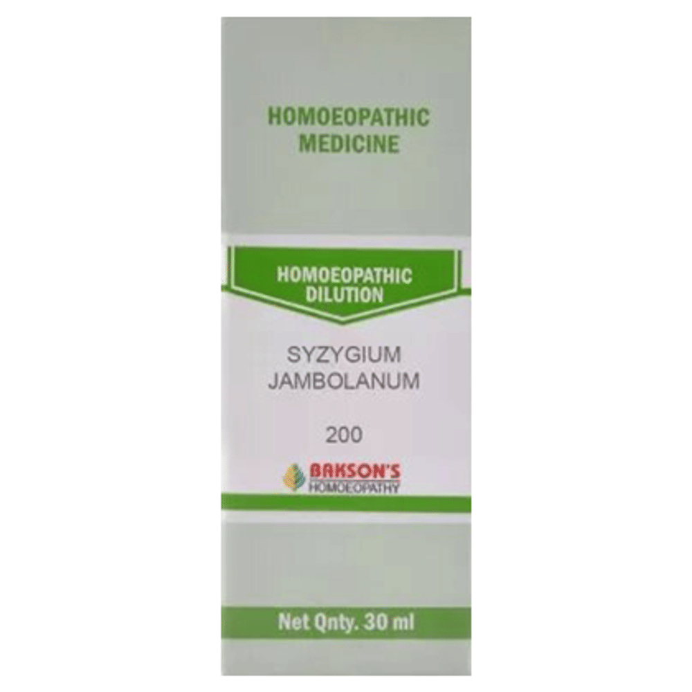 Bakson's Homeopathy Syzygium Jambolanum Dilution 200 bottle of 30 ml Dilution