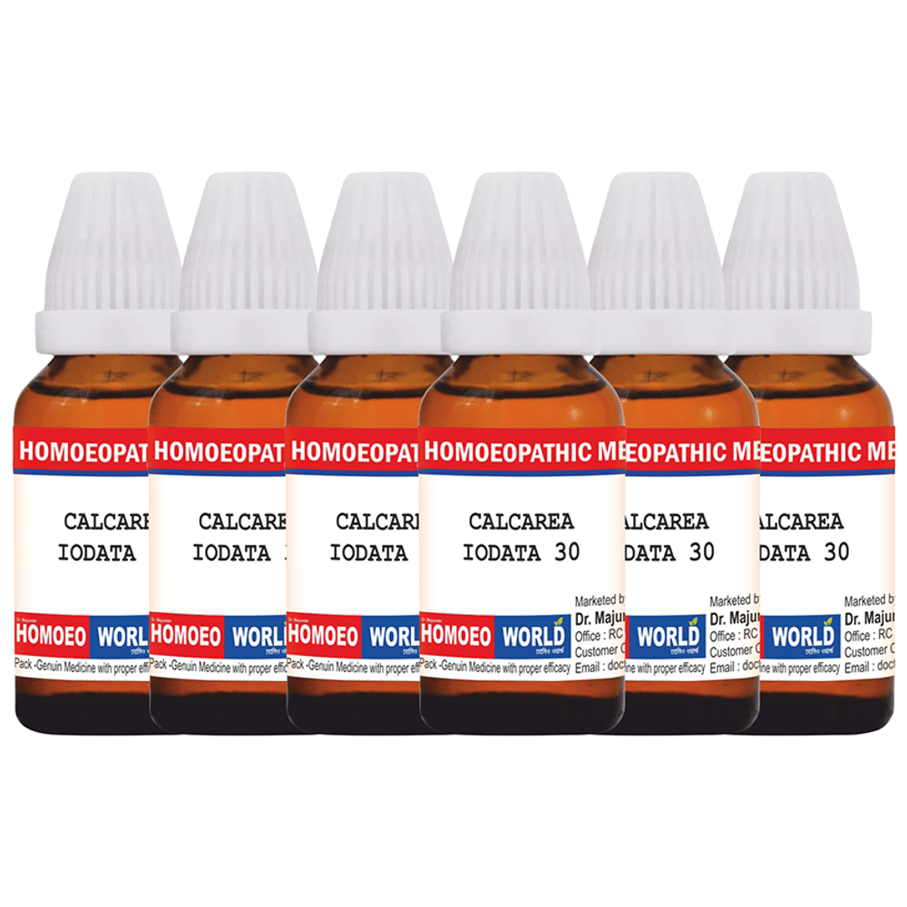 Dr. Majumder Homeo World Calcarea Iodata Dilution(30ml Each) 30 CH combo pack of 6 Packs